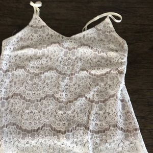 Lace with nude underlay tank top by Love fire